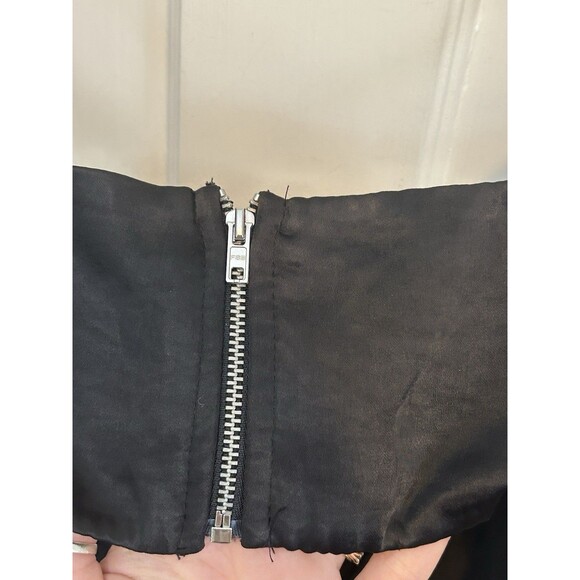 HELLO MOLLY Satin Bow Maxi Dress ‘All the Likes’ Black Size M Wedding Rhinestone - Picture 7 of 14